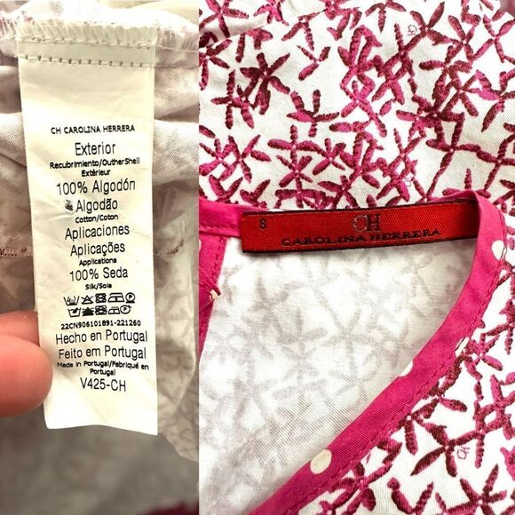 Carolina Herrera Kids Cotton Silk tiered Dress Size 6 - Picture 11 of 12